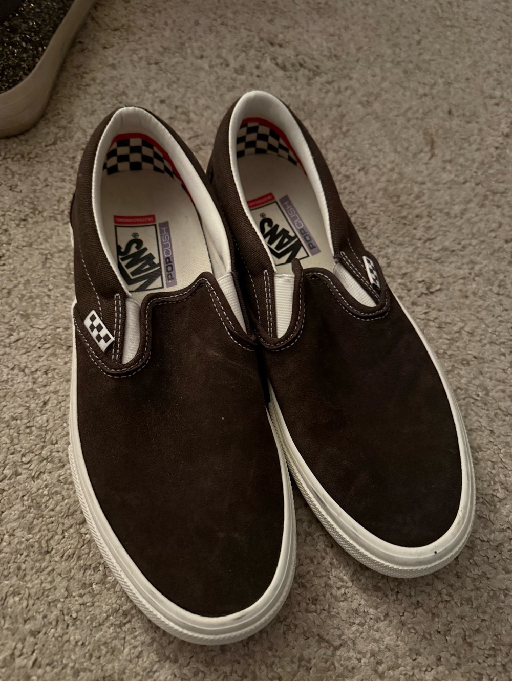 barely worn - suede like material